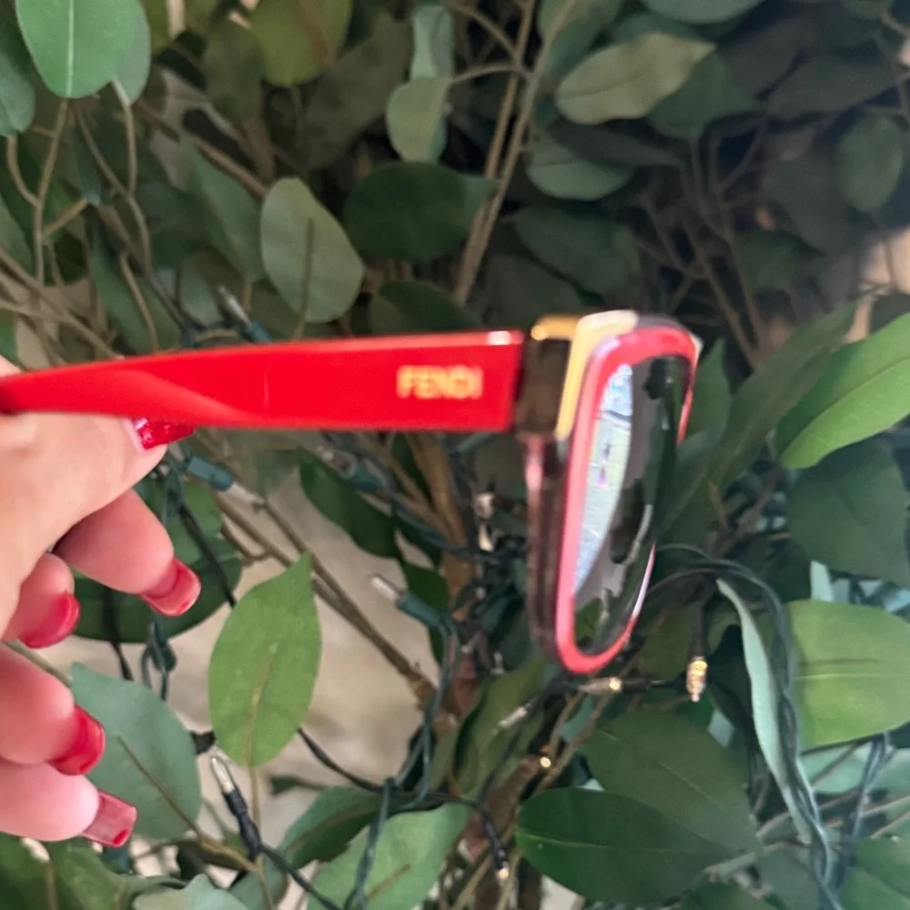 Fendi Red Sunglasses with original COA card & case